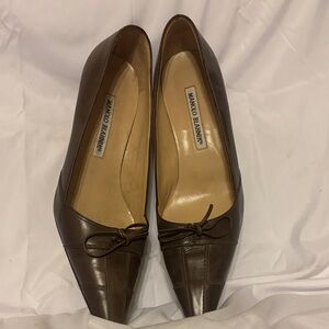 Manolo Blahnik Brown Leather Heels